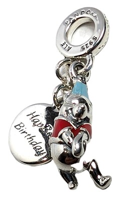 Authentic Pandora Charm, Winnie the Pooh Birthday Dangle, #799385C01 | eBay