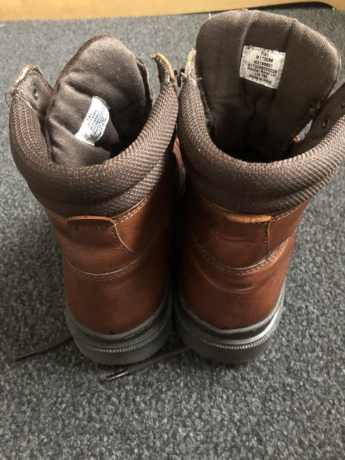 Brown Leather Hiker Boots Matalan Size 7 eBay