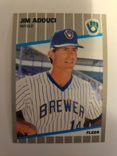 1989 FLEER JIM ADDUCI #176 NM