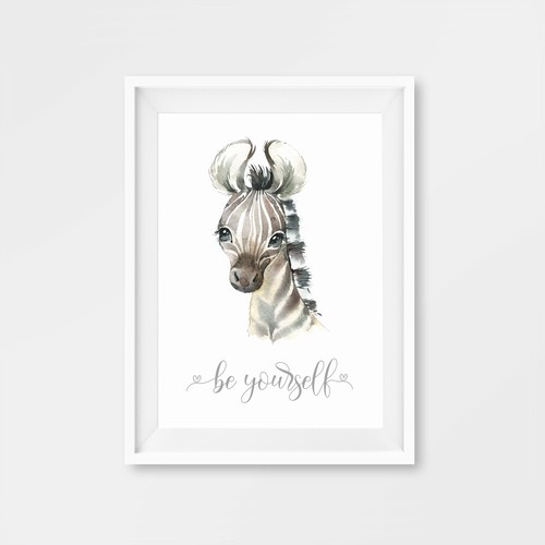 Safari Animal Baby Nursery Posters Prints Children's Bedroom Wall Art Pictures - Picture 9 of 19