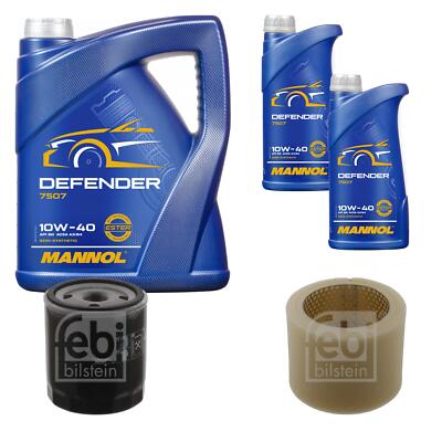FEBI BILSTEIN Inspektionspaket 7L MANNOL Defender 10W-40 für Peugeot Partner