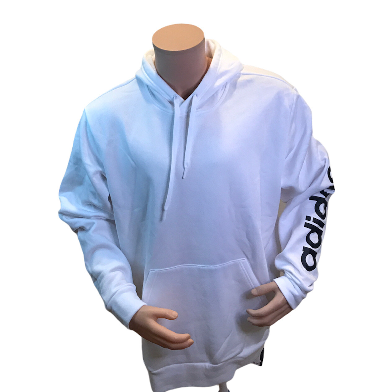 NWT55 Мужская флисовая толстовка Adidas с капюшоном белого цвета размер XL FL4833 8090₽
