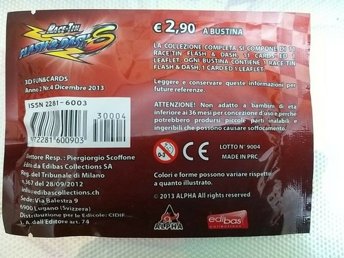 Rarissima busta Race-Tin Flash&Dashs fino All'ultimo Drift Edibas collezione - Foto 2 di 3