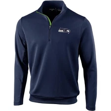Seattle Seahawks Men's Antigua Vanquish Quarter-Zip Pullover