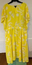 HALOGEN RUCHED Dress WOMENS SIZE 2X XXL XXLARGE YELLOW NEW