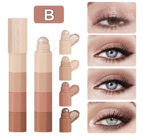 Eyeshadow Stick Set Waterproof Non Smudge Highlighter Pearlescent 4 Colours in 1 - Picture 9 of 9