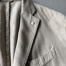 L.B.M 1911 Lubiam Men's Cotton Linen Blazer Size 44R