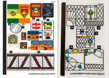 LEGO STICKER SHEET 1 2 ONLY 75980 ATTACK ON BURROW From Set New Genuine