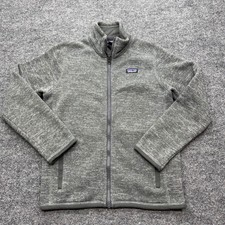 Patagonia Better Sweater Full Zip Jacket Kids Medium 10 Heathered Gray Fleece