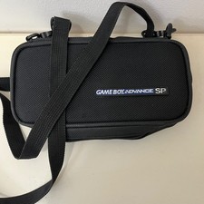 Black Game Boy Advance SP Carrying Case Pouch Bag With Strap EUC