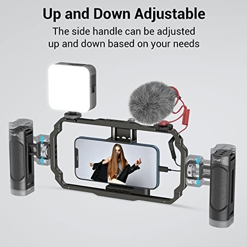 Poignée Latérale pour Smartphone Cage Téléphone Video Rig Léger avec 1/4 Filets - - Photo 4 sur 7