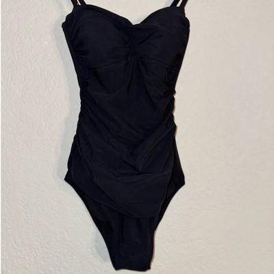 Gottex One-Piece Black Swimsuit | Sz6 Ruched Sweetheart Neckline New w/out Tags!
