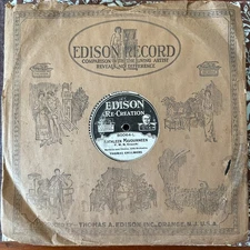 Lot of 6 Edison Diamond Disc Records 80000 series all sleeved with one original