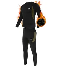 Men’s Thermal Underwear Set Long Johns Winter Base Layer for Ski Running