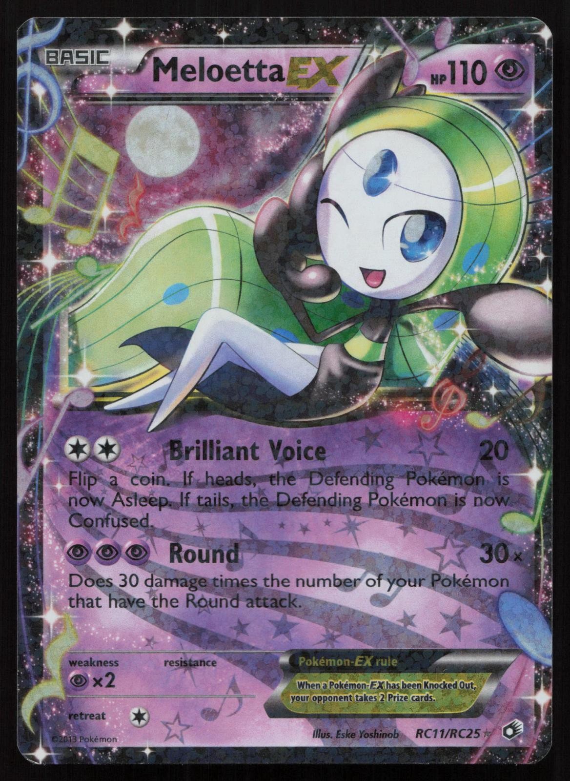 Meloetta EX RC11/RC25 Legendary Treasures: Radiant Collection Pokemon English HP