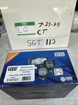 Ecco E92007 Work Light Square 5 LED's 12/24V 700 Lumen .7 Amp w Hardware
