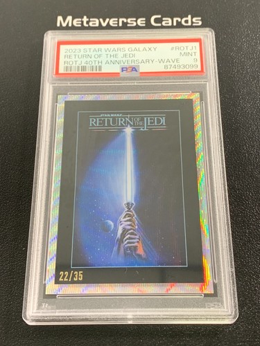 2023 Topps Chrome Star Wars Galaxy Return of the Jedi 40th Wave Ref /35 PSA 9