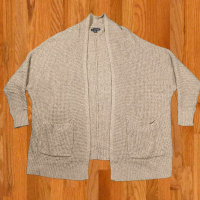 American Eagle Hellbrauner Waffelstrick Swrug Pullover Damen Größe XS/ Klein