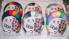 Lot of 2 Red Heart Super Saver O'Go Yarn - Newsprint, Baby Rainbow or Jeweltone