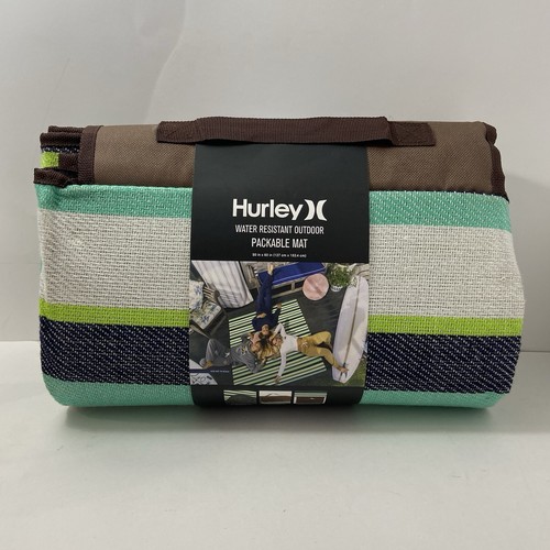 Hurley Outdoor Packbare Matte 50”x 60” Wasserabweisend Picknickdecke Faltbar