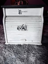 Extra Large Vintage Roll Top White Wooden Dis...