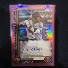 2025 Topps Pro Debut - Robert Calaz #PD-77 Fuchsia Foil Autographs /199 (AU, RC)