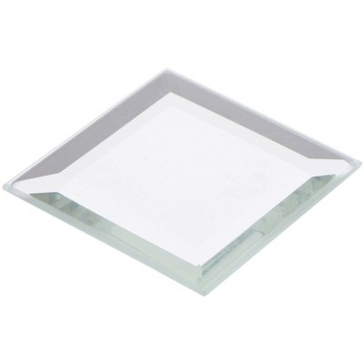 Plymor 1.5'' Square, 3mm Thick Beveled Glass Mirror