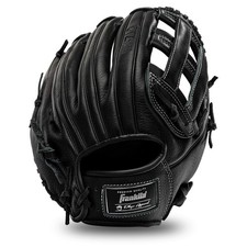Franklin Sports 125 Inch Black Chrome Leather Baseball Mitt Fast Break In Design