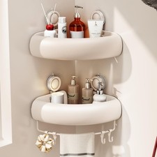 Shower Caddy Suction Cup 2 Pack No Drilling Corner Shower Shelves Rust Proof