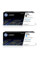 HP 212X Black-Cyan High Yield LaserJet Toner  W2120X-W2121 -NEW