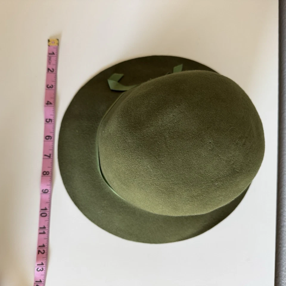 Sombrero Columbia Vintage 100% Fieltro Lana 7.5 Hecho en EE. UU. Foto 3 de 4