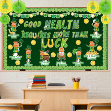 82 Pcs St Patrick'S Day Healthy Habits Bulletin Board Decorations Good Health Re