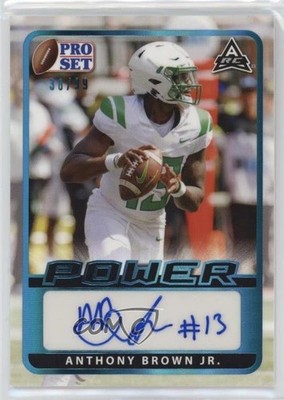 2021 Leaf Pro Set Power Platinum Spectrum Foil 30/99 Anthony Brown Jr Auto c2a