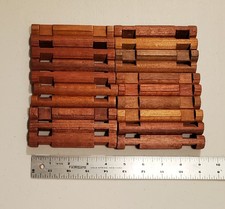 Lincoln Logs Round 2 Notch Logs - Lot of 20 - Various Wood Colors 4 1/2" Long