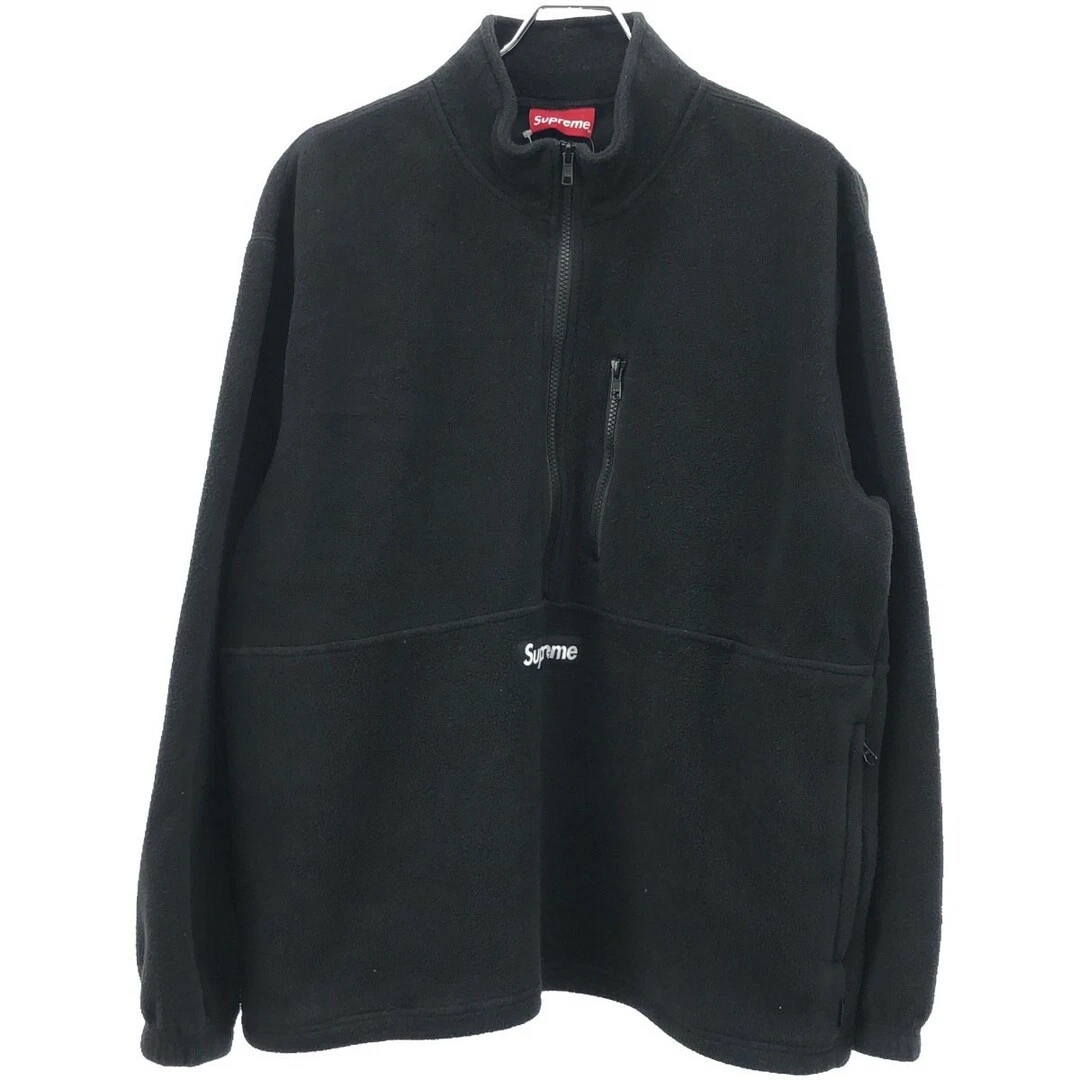 Veste Supreme 20Aw Polartec Demi Zip Pull Polaire Noir L Homme
