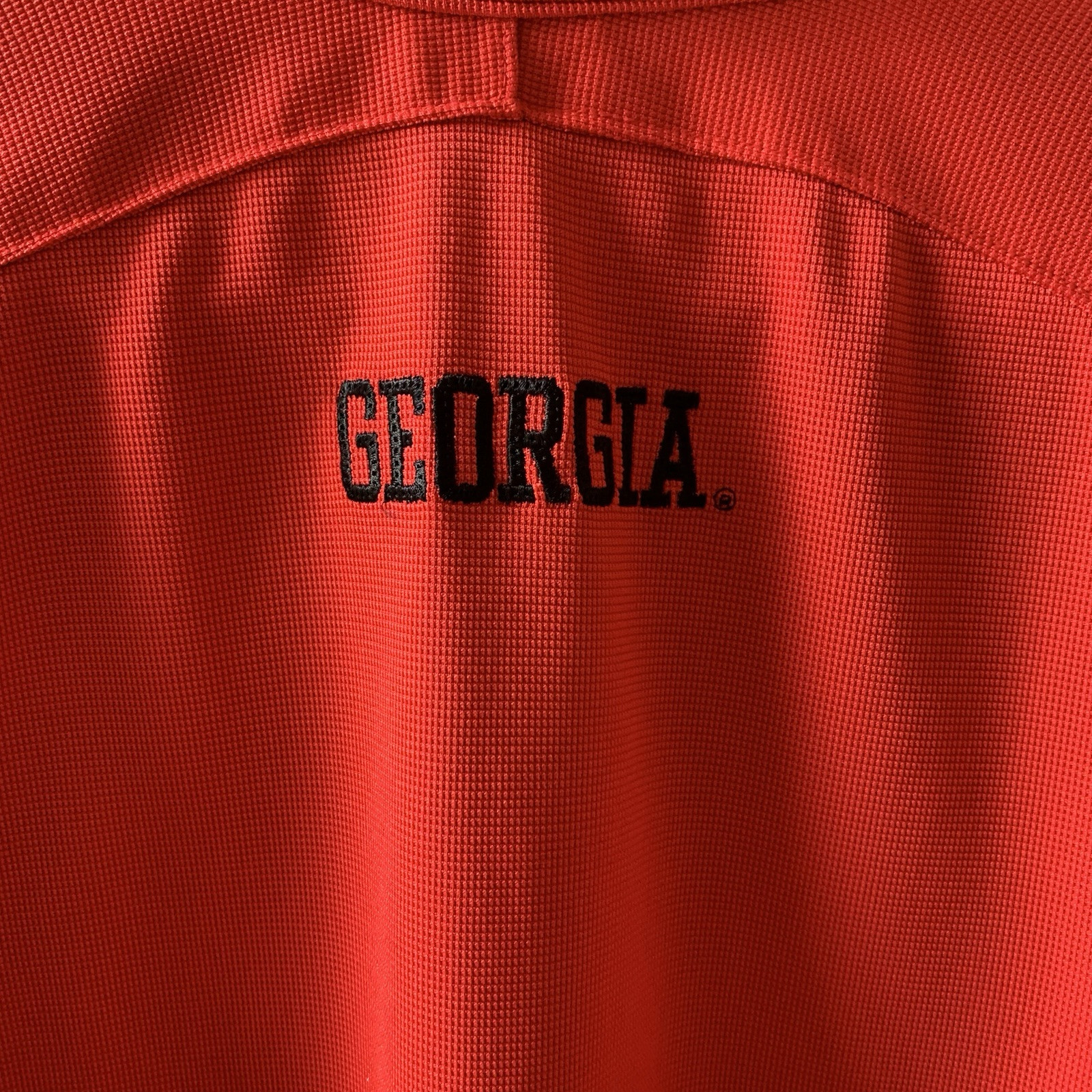 UGA Bulldogs Logo Mens Nike Fit Dry Red Polo Shirt Size Large thumbnail 10