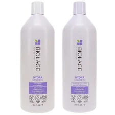 Matrix Biolage Hydra Source Shampoo & Detangling Solution Liter Duo