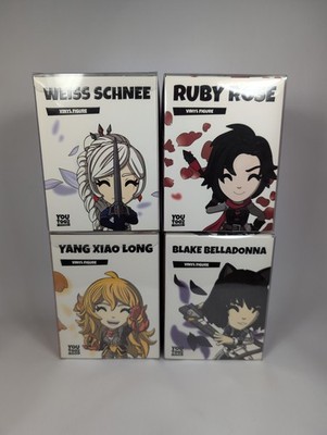 RWBY Youtooz Figure Set Ruby, Blake, Weiss, Yang NIB MINT. Complete Set of 4.