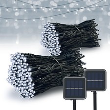 Solar String Lights Outdoor, 2 Pack 79FT 200 LED Waterproof Solar Christmas L...