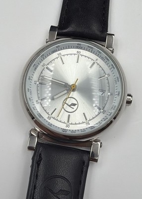 Lufthansa Werbeuhr Armbanduhr Herren Vintage - 37mm Made in Germany Made Datum