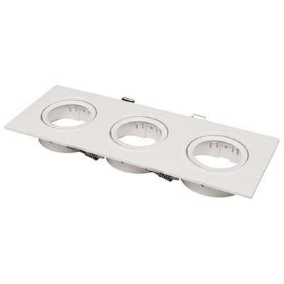 Einbaurahmen McShine 3-fach Weiß eckig 253x93mm max. 3 x 50W schwenkbar