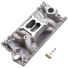 Satin Dual Plane Intake Manifold Fits Chevy Small Block 5.0l305 5.7l350 Engine