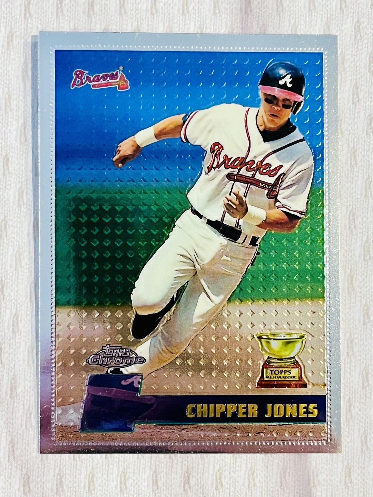 1996 Topps Chrome #52 Chipper Jones Rookie Cup