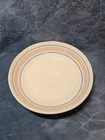 USA McCoy Pottery Large Serving Bowl Pink Blue Band 12" Wide