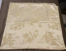 Gold Floral Nature Rectangular Fabric Tablecloth 100x56 in Classic Style