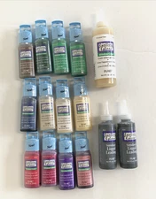 Lot 15 PLAID Gallery Glass Window Color Crystal Clear Simulated Liquid Leading