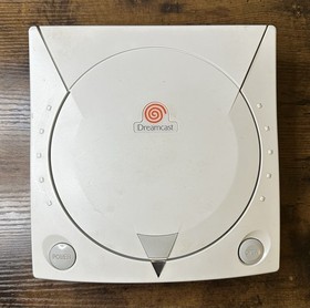 Sega Dreamcast Console W/ Controller & Wires (Tested/Read Description) - White 
