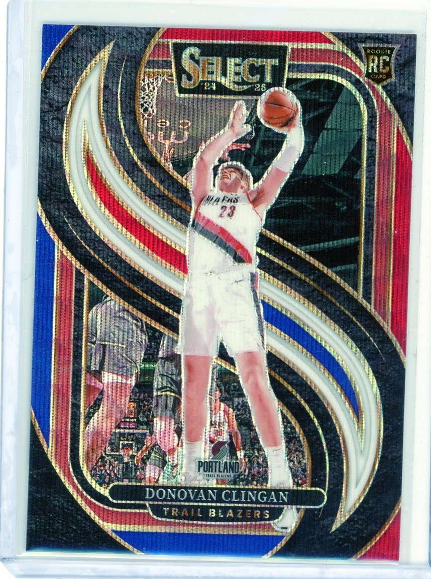 Donovan Clingan 2024-25 Select Premier Level Tri-Color Prizm RC