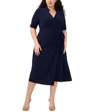 MSK Plus Size Collared Wrap Dress MSRP $79