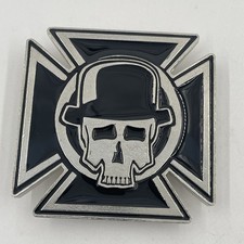 The Adicts Bowler Hat Logo Pewter Belt Buckle: Licensed 2004, USA Made, Rare